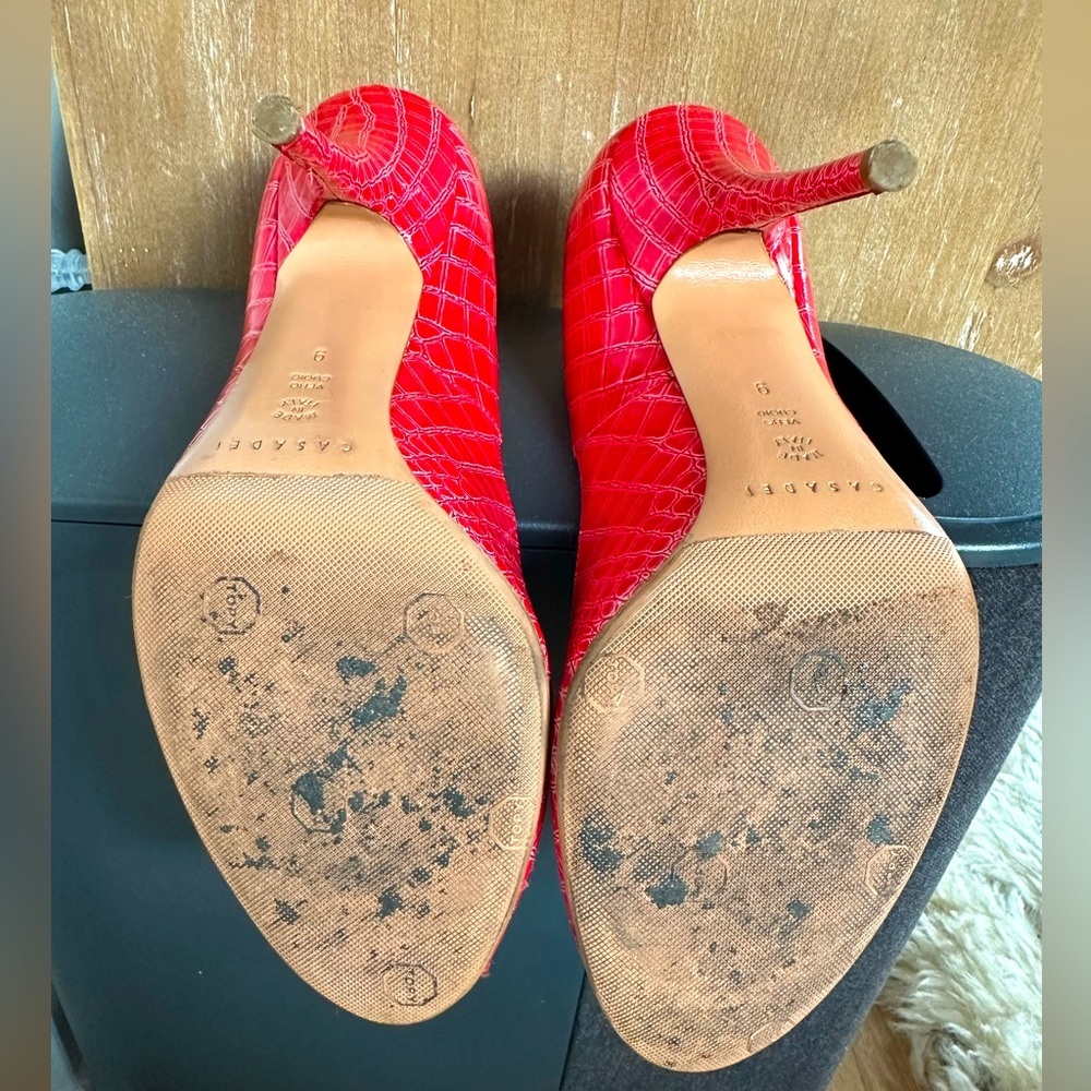 Python Heels Casadei Red Size 9 - image 8